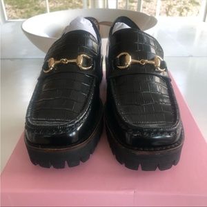 Intentionally Blank HK-2 Lug Sole Embossed Croc Loafer.  NWT.